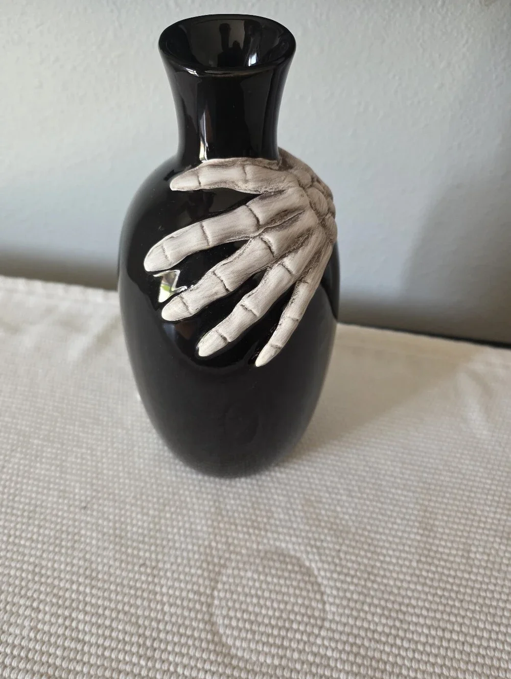 Black Halloween Skeleton Vase Decor